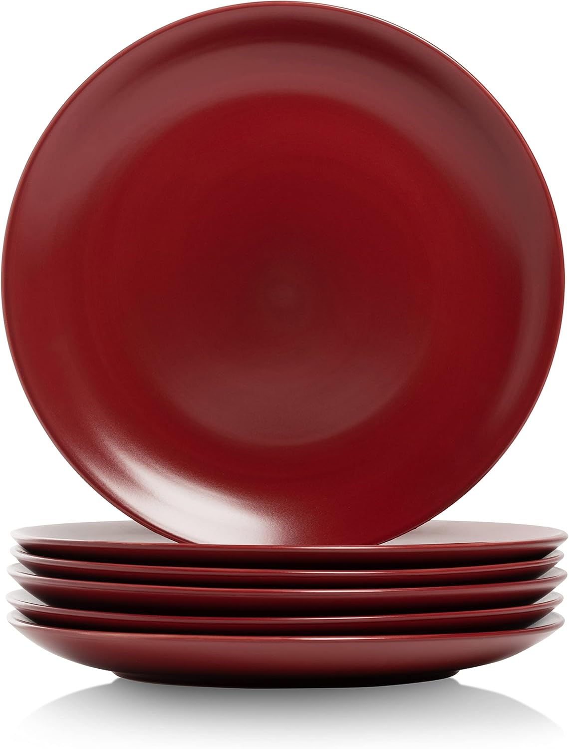 Matte 10.5" Dinner Plate, Set of 6, Red